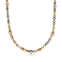 Multicolored Diamond Beaded Necklace - 89 Carat