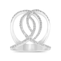 Tiara Criss Cross Diamond Band Ring