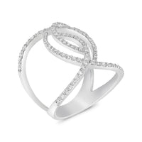 Tiara Criss Cross Diamond Band Ring