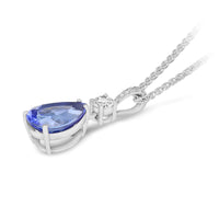 Pear Shaped Violet Tanzanite Pendant - 3.25 Carat