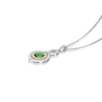 Infinity Diamond and Tourmaline Pendant Necklace - 2.6 Carat