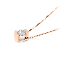 Classic Diamond Pendant in a Half Bezel Setting - .57 Carat