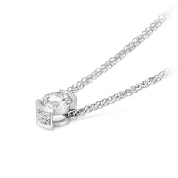 Classic Diamond Pendant in a Half Bezel Setting - .76 Carat