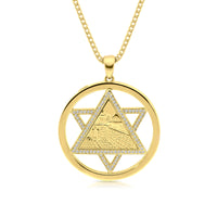 Star of David Western Wall Twist Pendant - .25 Carat