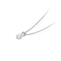 Classic Round Brilliant Cut Diamond Pendant in White Gold - .57 Carat