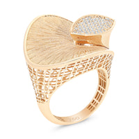Modern Urban Leaf Statement Ring