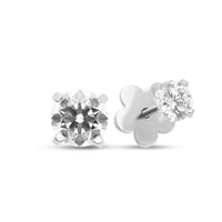 Classic Round Diamond Solitaire Stud - 1 carat diamond earrings