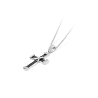 Black Enamel Cross - .12 Carat