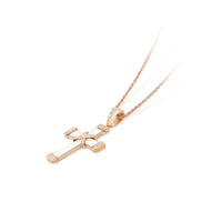 White Enamel Diamond Cross - .12 Carat