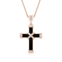 Black Enamel Cross Pendant