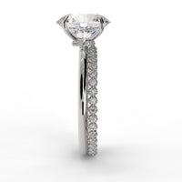Oval Cut Engagement Ring with Eternity Wedding Band Bridal Set - 372