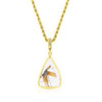 Unique Quartz Pendant Necklace - 13.4 Carat