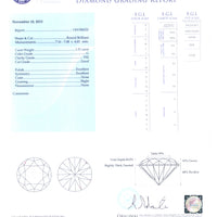 Round Diamond Studs in a Three Prong Setting - 3 Carat