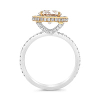 Diamond Engagement Ring with  Fancy Pink Diamonds - 3.81 Carat