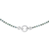 Greyish Green Diamond Beaded Necklace - 48.76 Carat