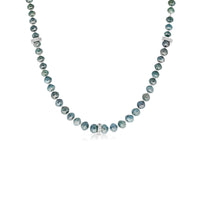 Greyish Green Diamond Beaded Necklace - 48.76 Carat