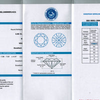 Round Diamond Halo Studs - 4 Carat