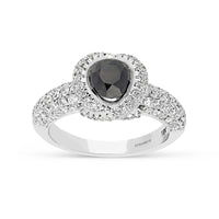 Black Diamond Engagement Ring - 1.65 Carat