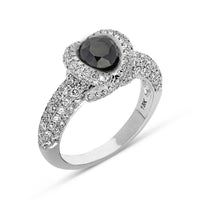 Black Diamond Engagement Ring - 1.65 Carat