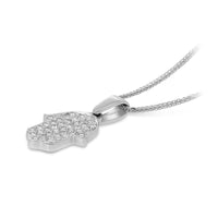 Diamond Embellished Hamsa Pendant - .5 Carat