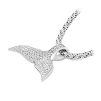 Diamond Pave Fishtail Pendant Necklace - 1.1 Carat