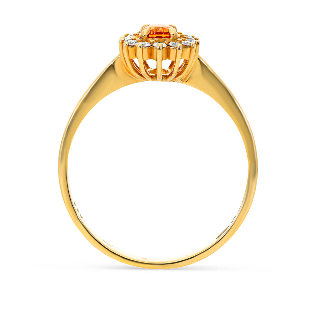 Sapphire Flower Shaped Birthstone Ring