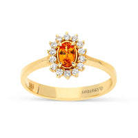 Sapphire Flower Shaped Birthstone Ring