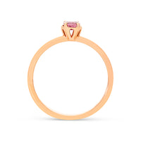 Oval Cut Pinkish Purple Sapphire Birthstone Ring