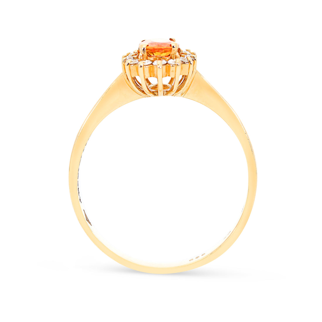 Yellow Birthstone Sapphire Flower Shaped Ring