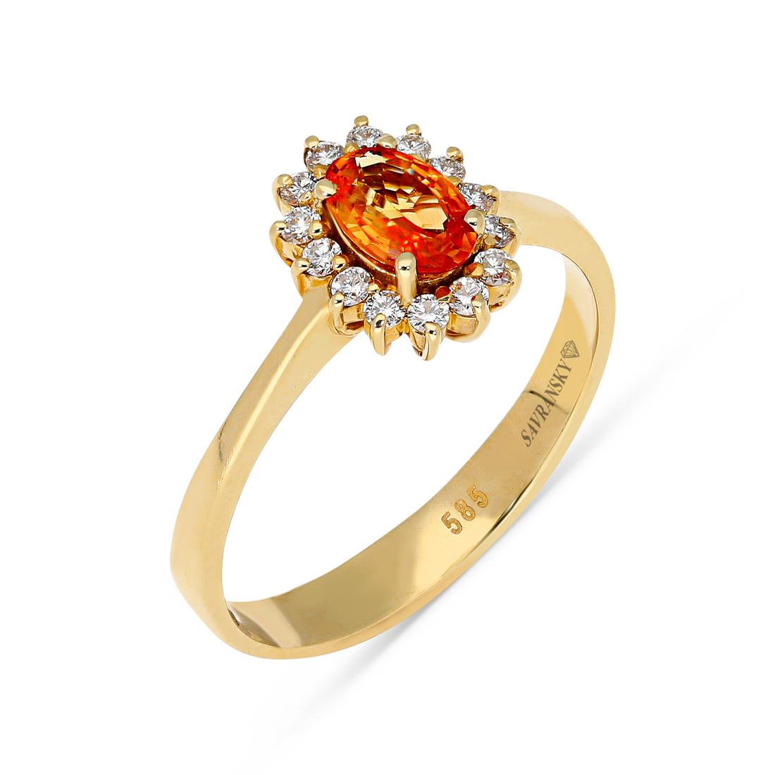 Yellow Birthstone Sapphire Flower Shaped Ring