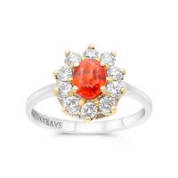 Birthstone Sapphire Flower Shaped Ring - 1.27 Carat