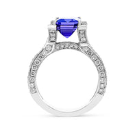 Emerald Cut Tanzanite Ring - 5.74 Carat