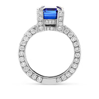 Emerald Cut Tanzanite Birthstone Ring - 5.25 Carat