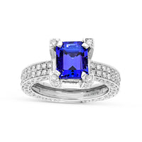 Emerald Cut Tanzanite Birthstone Ring - 5.25 Carat