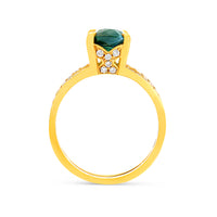 Cushion Cut Natural Alexandrite Ring