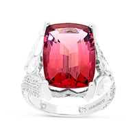 Maroon Tourmaline Cocktail Ring - 12 Carat