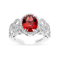Oval Cut Pink Tourmaline Ring - 3.26 Carat