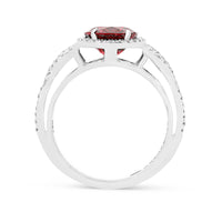 Oval Cut Pink Tourmaline Ring - 3.26 Carat