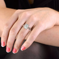 Radiant Cut Pave Unique Engagement Ring Bridal Set - 488