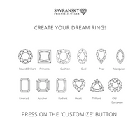 Round Brilliant Cut Unique Pave Engagement Ring Bridal Set - 403