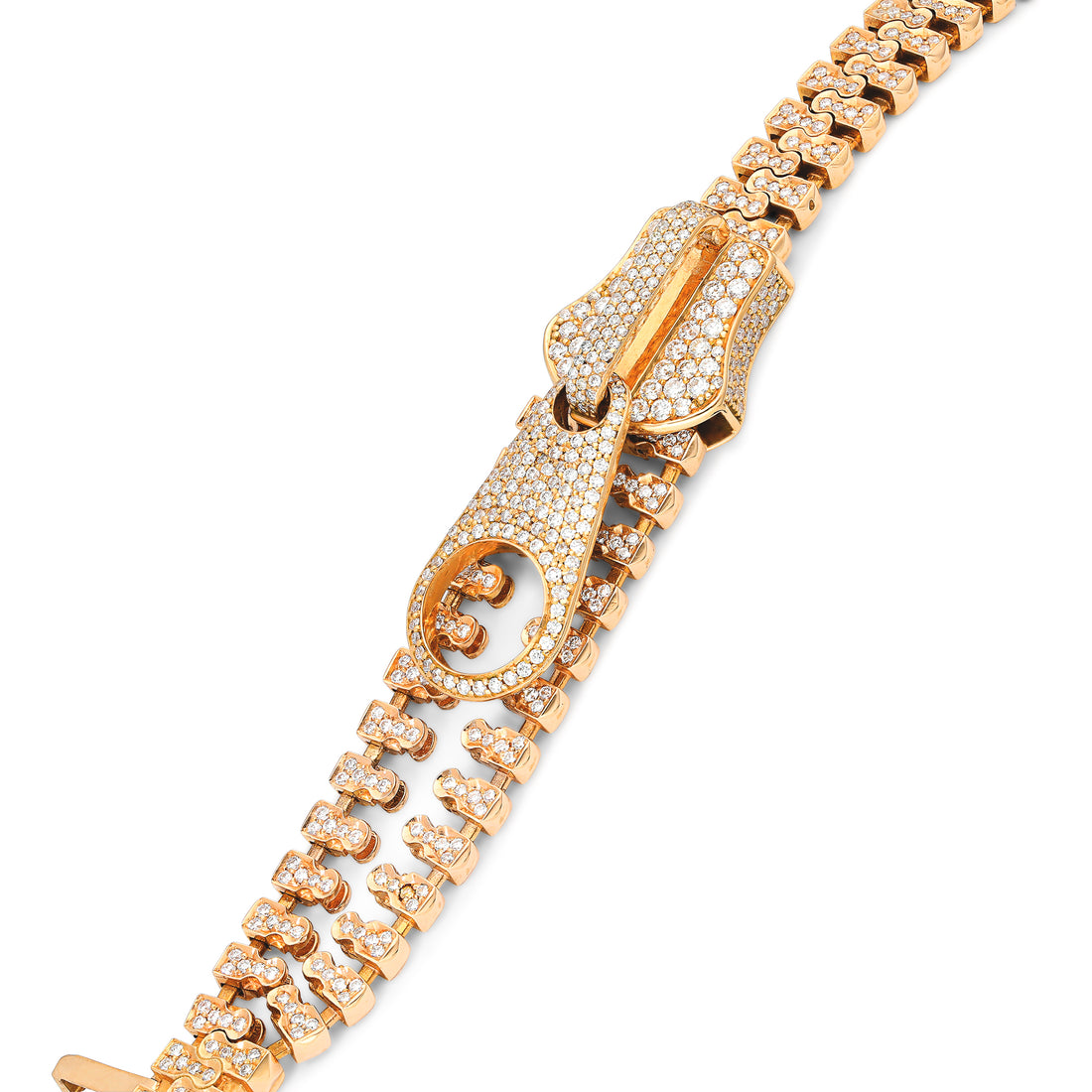 Rose Gold Zipper Bracelet - 4.96 Carat