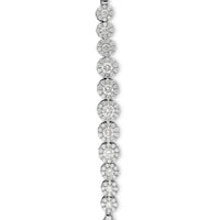 Halo Circle Tennis Bracelet - 2.46 Carat