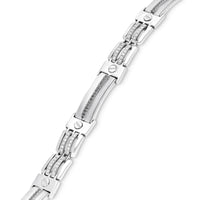 Men's Black & White Diamond Bracelet - .96 Carat