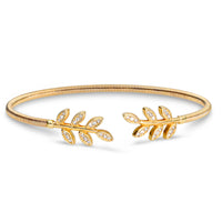 0.25 carat leaves diamond bangle