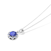 Blue Sapphire Pendant Necklace - 6 Carat