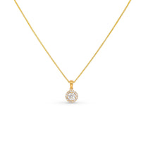 Classic Yellow Gold Diamond Pendant Necklace - .38 Carat