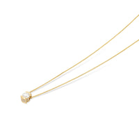 Classic Diamond Pendant in a Half Bezel Invisible Pave Setting - .6 Carat