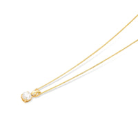 Classic Round Brilliant Cut Diamond Pendant in Yellow Gold - .5 Carat