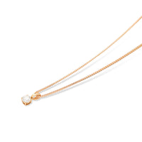 Classic Round Brilliant Diamond Minimal Pendant in Rose Gold - .5 Carat