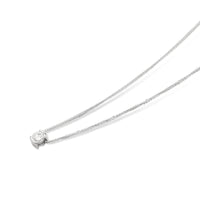 Classic Diamond Pendant in a Half Bezel Invisible Pave Setting - .6 Carat